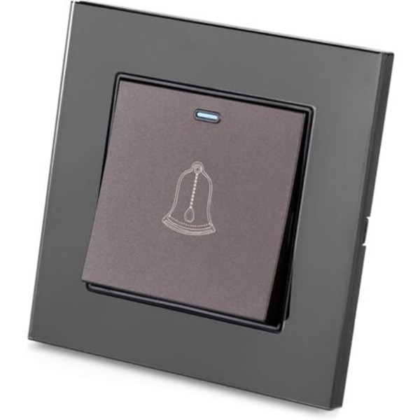 QU/DPZO Utomhus Dörrklocksknapp, Härdat Glaspanel, Väggdörrklocka, Tryckknappsbrytare, Hotell- och Hemanordningar, 1-pack - DPZO