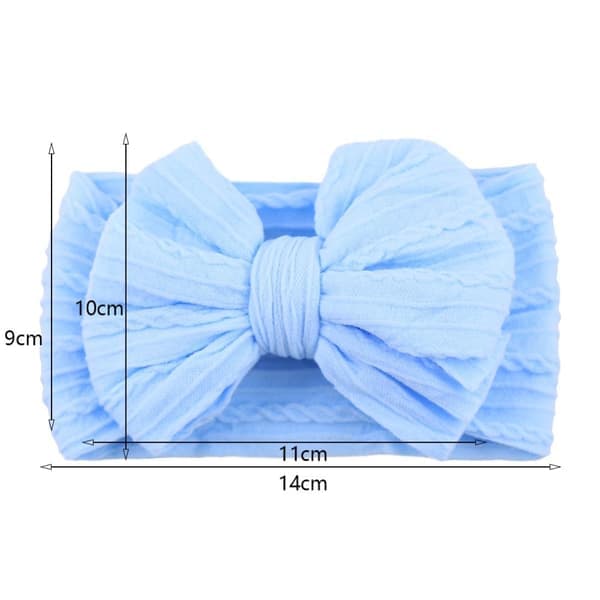 Solid Kabelstrikket Babyhodebånd for Barn Nylon Hodeplagg Barn Elastisk Turban Hodeinnpakning Nyfødte Gutter Jenter Hårtilbehør
