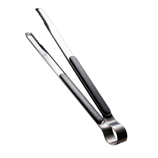 Madlavningstang Rustfrit stål BBQ Steak Clip 25,5 cm Sort