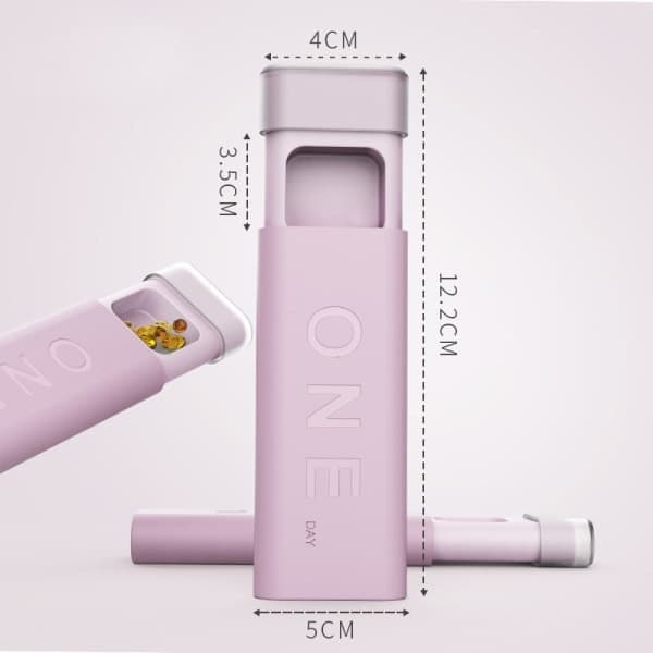Medicinskrin Bärbar dispenserförvaring Förseglad dispenser Rosa