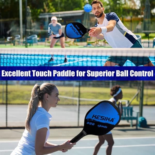 Pickleball-racketset i poppelträ, strandracketset, hålboll, 2 racketar, 4 bollar