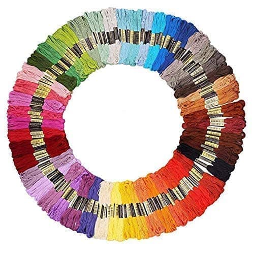 200 Nystan handvävd DIY färgglad broderitråd polyester bomullstråd