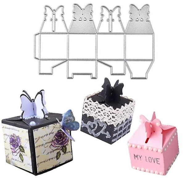[QD] Julstansformar för lådor Scrapbooking Stansmallar Schabloner Present till Album Papper Scrapbook Prägling Kort Hantverk