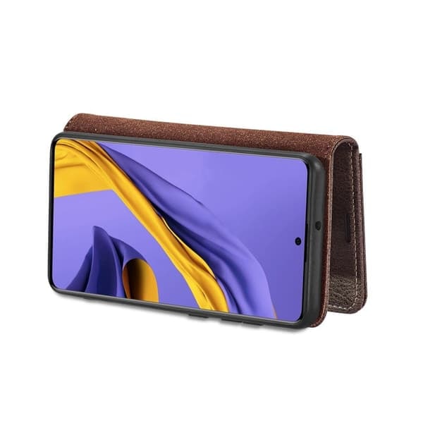 \"QD\"DG.MING Samsung Galaxy A71 Delt Skinn Lommebokdeksel - Grå