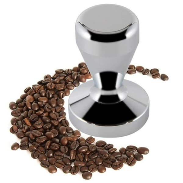 Espressokaffe-stamper i rustfrit stål, kværn, pulverstamperbase, hammer, kaffestamper 49 mm