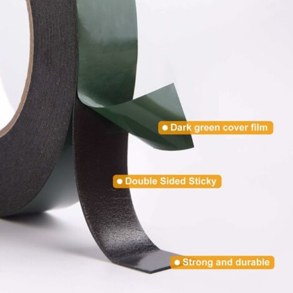#QD#st Dobbeltklæbende tape, ekstra stærk vandtæt montering Dobbeltklæbende tape til biler Trim registreringsskilte, 10 m pr. rulle