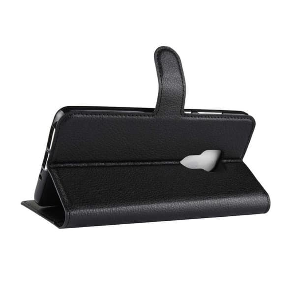 Huawei P20 Pung Etui Sort Læder Skind Cover_qq