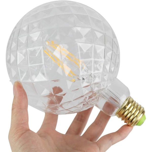 \"QD\" LED-lamput Vintage 4W 2700K Lämmin valkoinen Kristalli LED-lamppu 220/240V Edison Kierrekanta E27 Kanta Erikois Koristelamppu (G125)