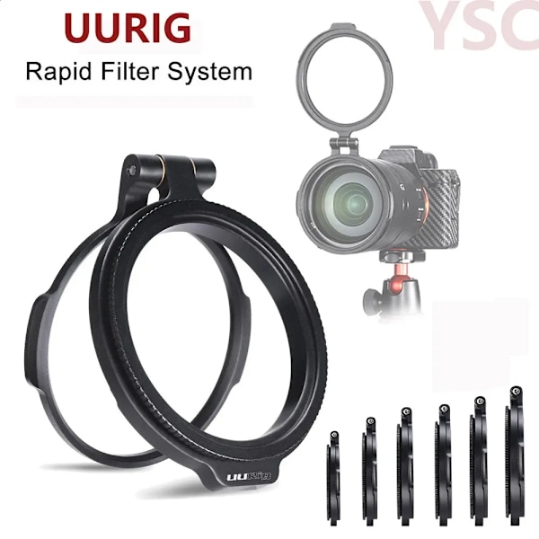 QD+UURig ND Filter Snabb System Snabbkoppling Flip Fäste Linsfäste för DSLR Kameratillbehör 240327