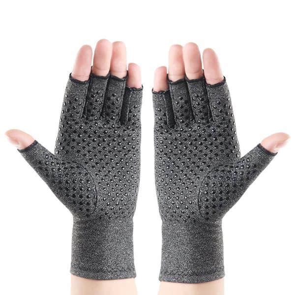 Sormettomat kompressiohanskat, 1 pari harmaa harmaa Grå S