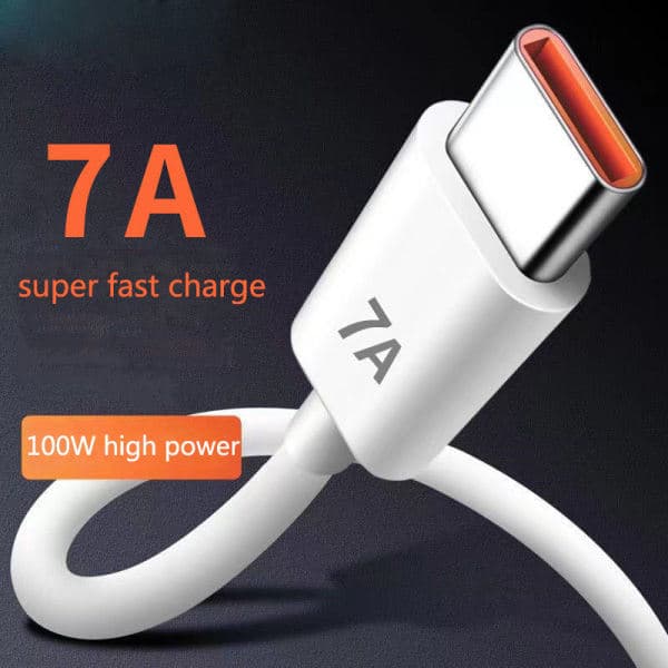 6A 66W C-tyypin USB-kaapeli, supernopea latauskaapeli 2m