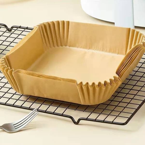 Ilmafriteerauskeittimen paperivuorat kertakäyttöiset 16 cm 50 kpl Luonnonvärinen_qq