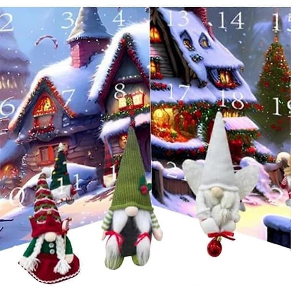 2025 Jul Tomte Julekalender Nedtælling 24 Dages Kalendergave