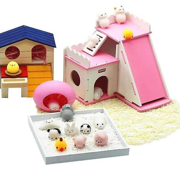 \"QD\" 24 st Squishy Leksak Sött Djur Antistressboll Mochi Leksak Stressreducerande Leksaker