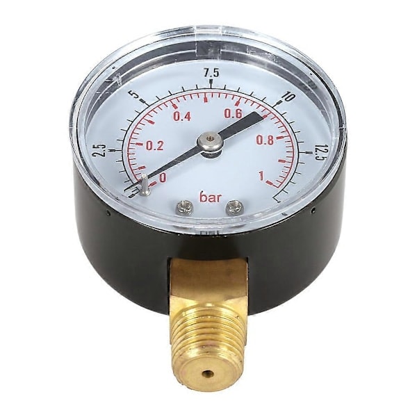 QU/50mm 0~15psi 0~1bar Uima-altaan suodattimen vedenpainemittari Hydraulinen painemittari Manometri 1/4\" NPT-kierre