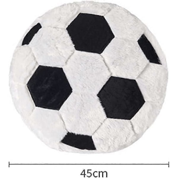 \"QD\" 17,7 tommer fodbold plys pude blød fluffy fløjlsfyldt dekorativ pude