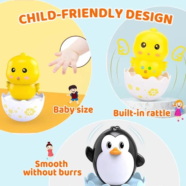 Easter Eggs Toys - Rabbit Chicken Easter Basket Stuffers, Plastic Easter Toys