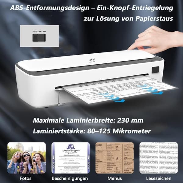 Multifunktionell effektiv fotolaminator med dubbellägesdesign_qq