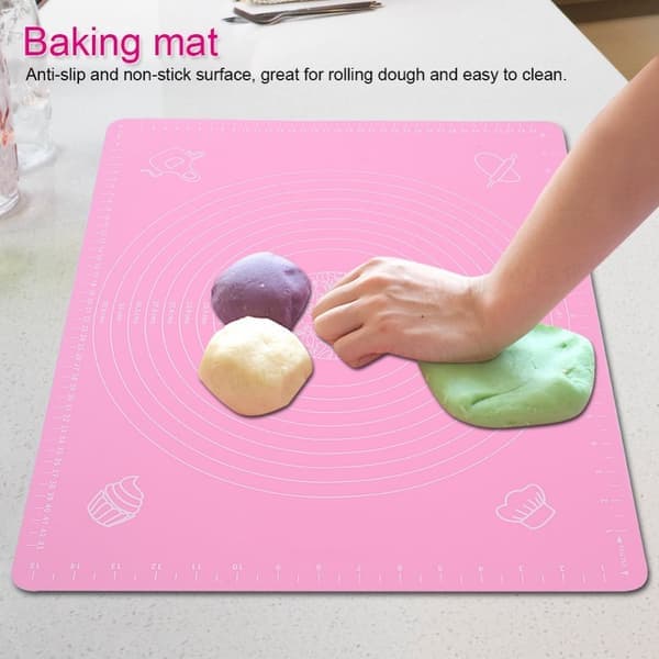 Skridsikker silikone bagemåtte NON-stick rulledejsplade til bageformforing