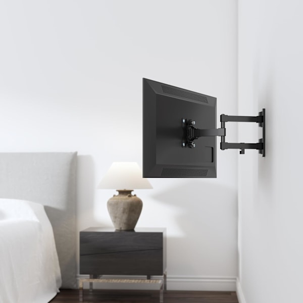 QU*TV-seinäteline, kääntyvä kallistuva TV-teline 14-27 tuuman LED LCD litteille ja kaareville televisioille tai näytöille, enintään 20 kg, max VESA 100x100mm