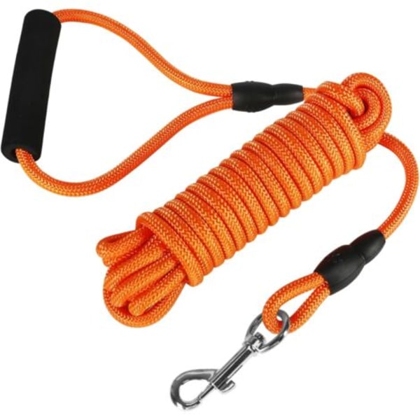 QQU-Hundebånd, 10m, Langt Hundetreningsbånd, Ideelt for Fotturer, Camping, Trening, Strand, Passer for Små og Mellomstore Hunder