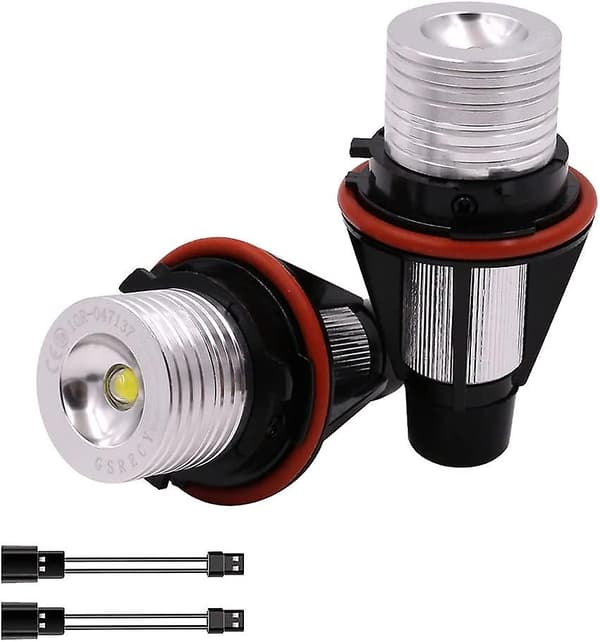 - 2-pack 5W LED-billampor - Halogen Angel Eye-strålkastarringsar, vita