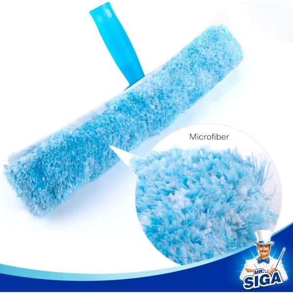 [QD] Professional Window Cleaning Set - Squeegee and Microfiber Window Scrubber, 35 cm