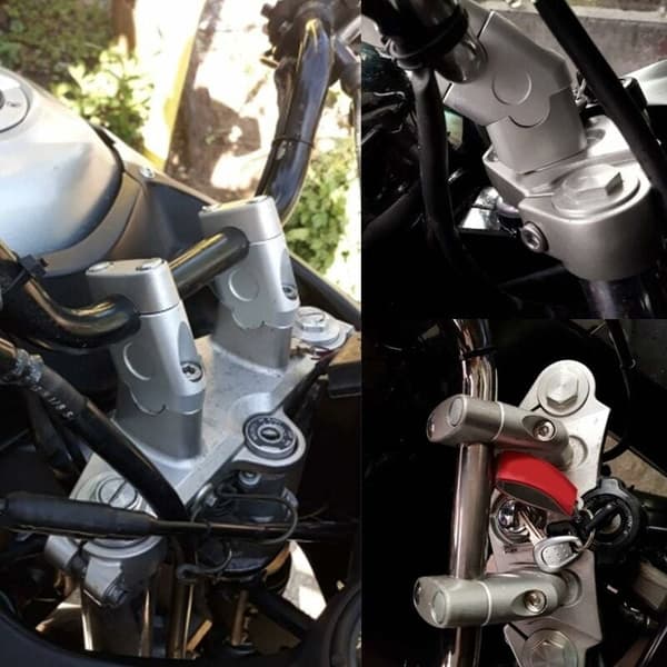 Universal 22mm Motorcykel Styrestyrhöjare Klämma Adapter, Krom