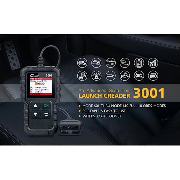 OBD2-kodelæser scannerlæser 3001 EOBD køretøjsdiagnoseværktøj CR3001