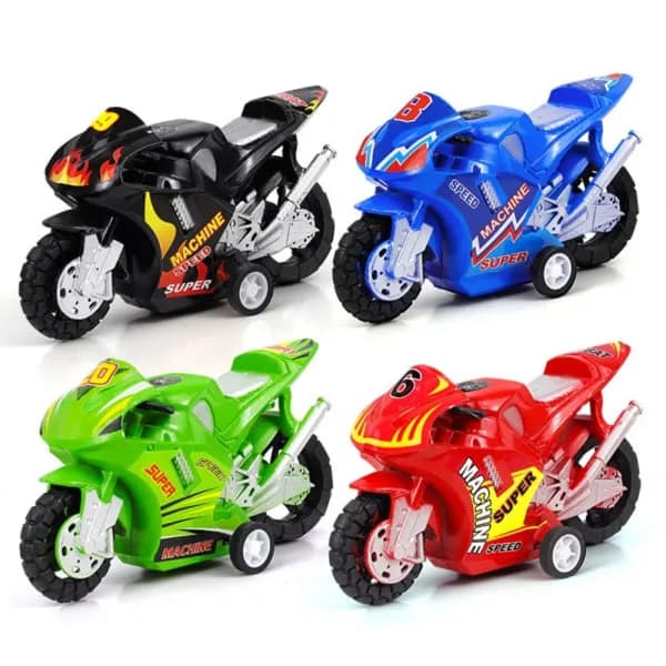 4 STK Motorcykel Model Legetøj Træk Tilbage Bil Motorcykel Model