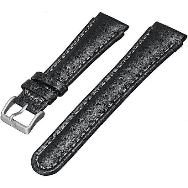 Slitesterk lærreim for SUUNTO X-LANDER 22mm Svart 22mm
