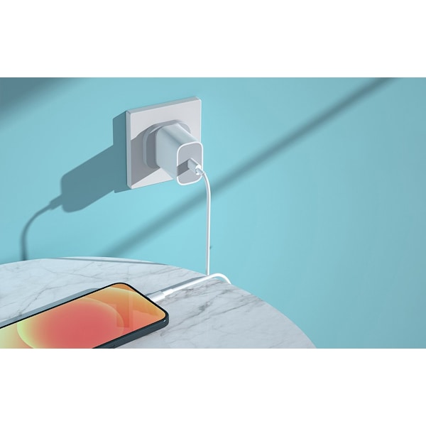iPhone Snabbladdare USB-C 20W Strömadapter med 2m Kabel_qu 1 st laddare