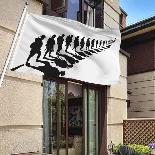 Mindedagsflag Polyesterflag Enkeltssidet Kraftig Flag til helte Moderat Mindedag