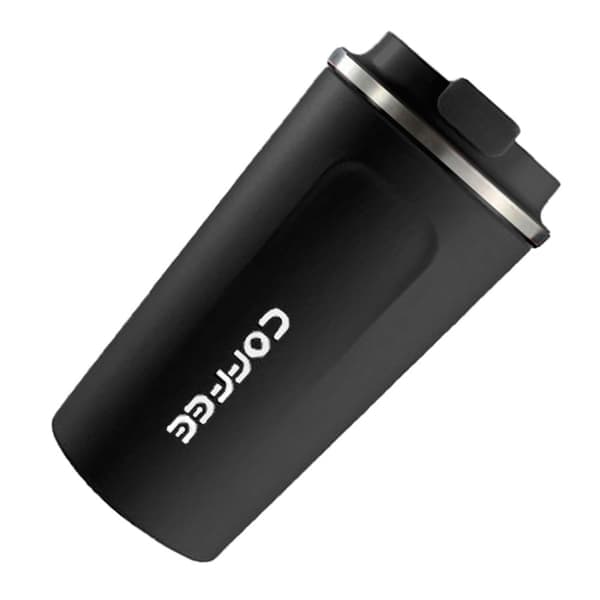 Smart Bærbar 304 Rustfri Stål Isolering Kaffekop - Sort 380ml