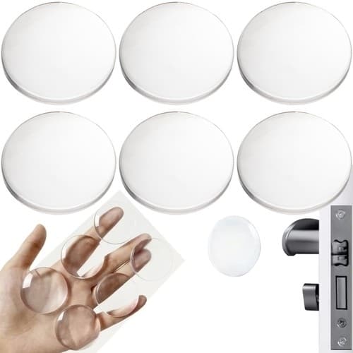 Wall Protector Door Stop - Self-adhesive transparent protectors Transparent Transparent 12-Pack
