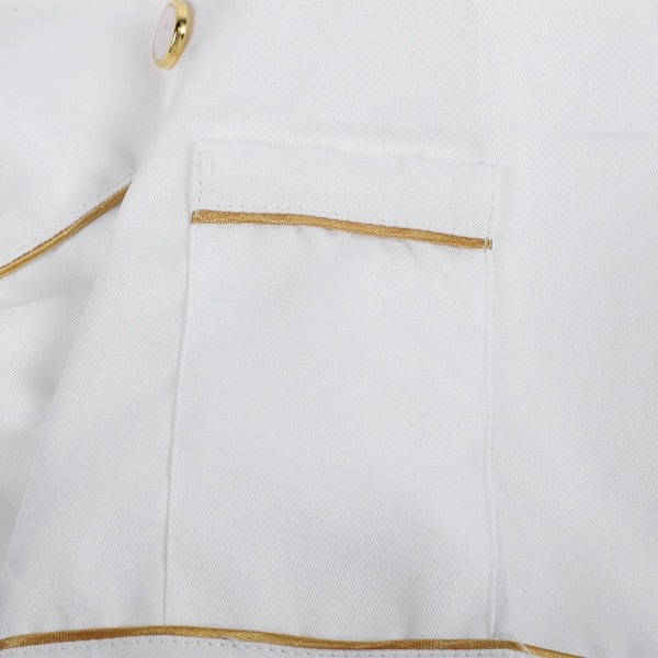 QU/Kockrock med korta ärmar för kockar, kockrock för män och kvinnor (XXXL)
