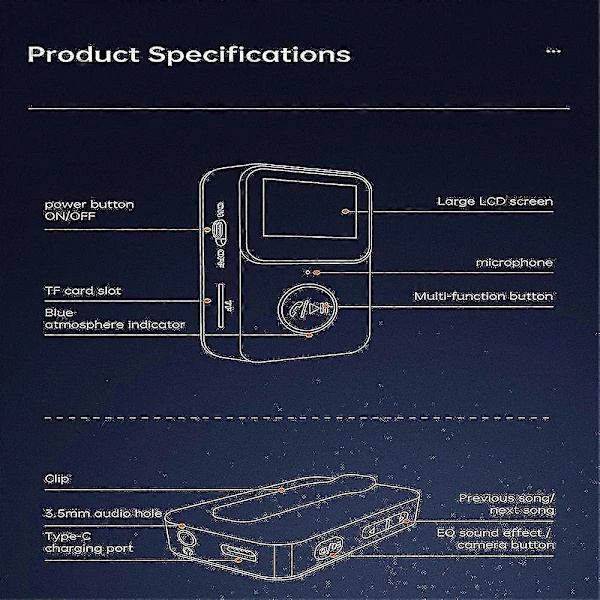 MP3 Player with Bluetooth 5.0 Music Player