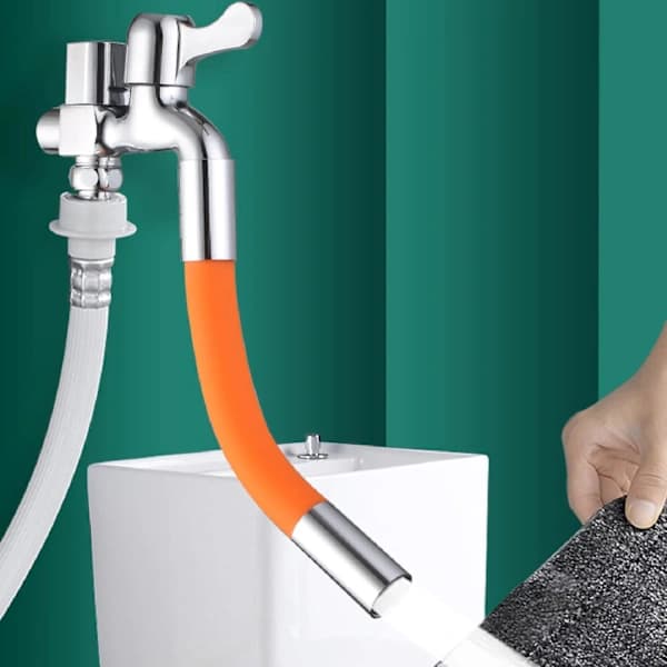 Yleiskäyttöinen pyörivä suutin hanan jatkeeseen