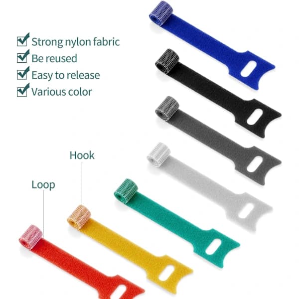 70 stk. genanvendelige kabelbindere, nylon, elkabel