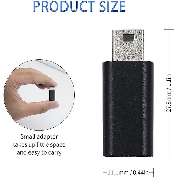 Usb C til Mini Usb Adapter - 4 stk Type C Hun til Mini Usb Han Konverter til Mp3-afspiller