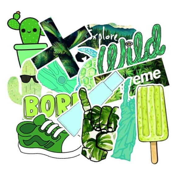 /QD/ Klistremerkepakke - Grønn
