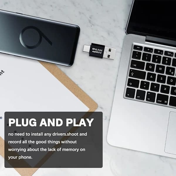 Typ-C hane till USB 3.0 hane adapter, USB A hane till USB-C hane OTG
