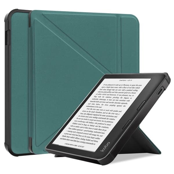 \"QD\" Etui til Kobo Libra 2 eReader lesebrett - Grønn