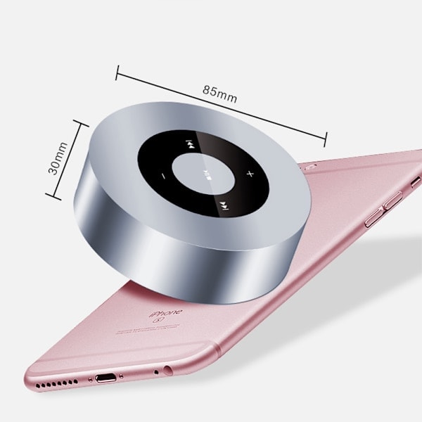 QD-Bluetooth-högtalare med touch och vattentätt hölje, 8 timmars musik, kraftfullare kristallklart HD-ljud - Rymd Silver