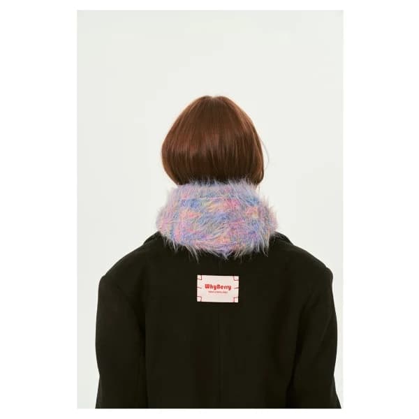 Fusksobel Stickad Mössa - Blå, Design Nischsektion Pullover Yllehatt, Vinterkall Mössa
