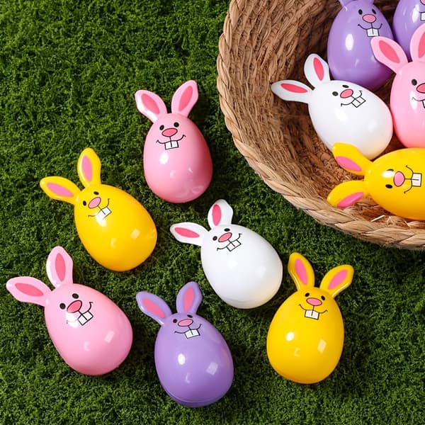 12 st Kanormade Surprise Eggs - Fillable Rabbit Eggs with Surprise Fillings, PP Rabbit Eggs Suitable for Easter Egg Hu [] 12pcs