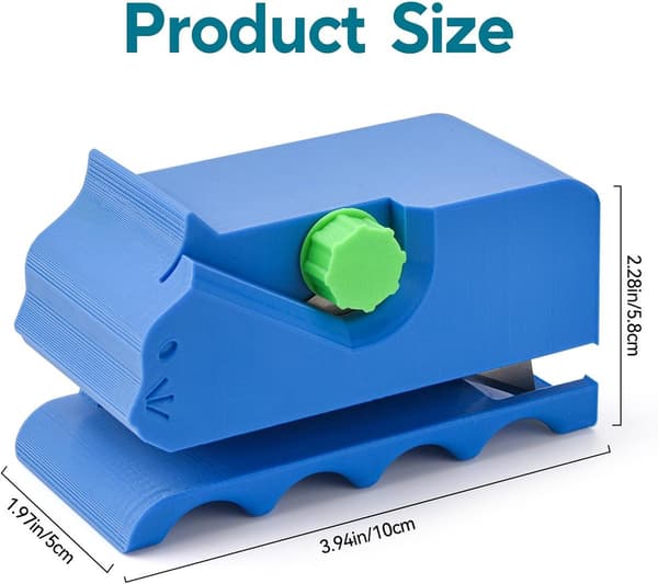 Kartonfræser, justerbar præcisionsplastfræser til gør-det-selv kradsetræsmøbler til katte, blå 10 x 5,8 x 5 cm