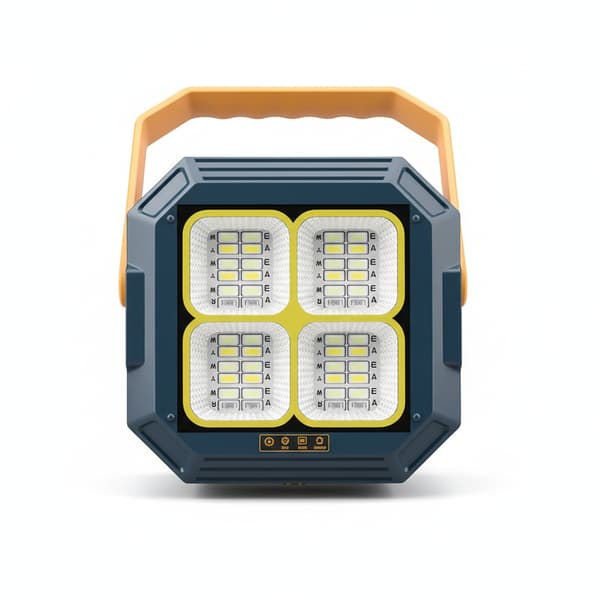 Solar Camping LED-lys, 4 lysmoduser, langvarig batteri, for utendørs camping, nødsituasjoner, nattmarkedsboder