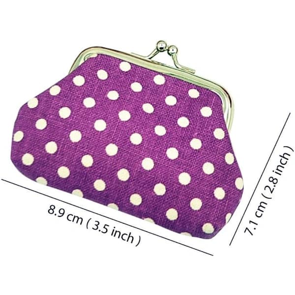 4-pack prickiga myntväskor, små myntväskor för kvinnor och flickor, 8,9 cm B x 7,1 cm H