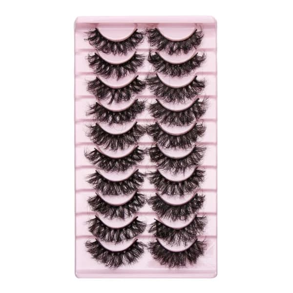 10 par løse øyevipper Cat Eye Lashes